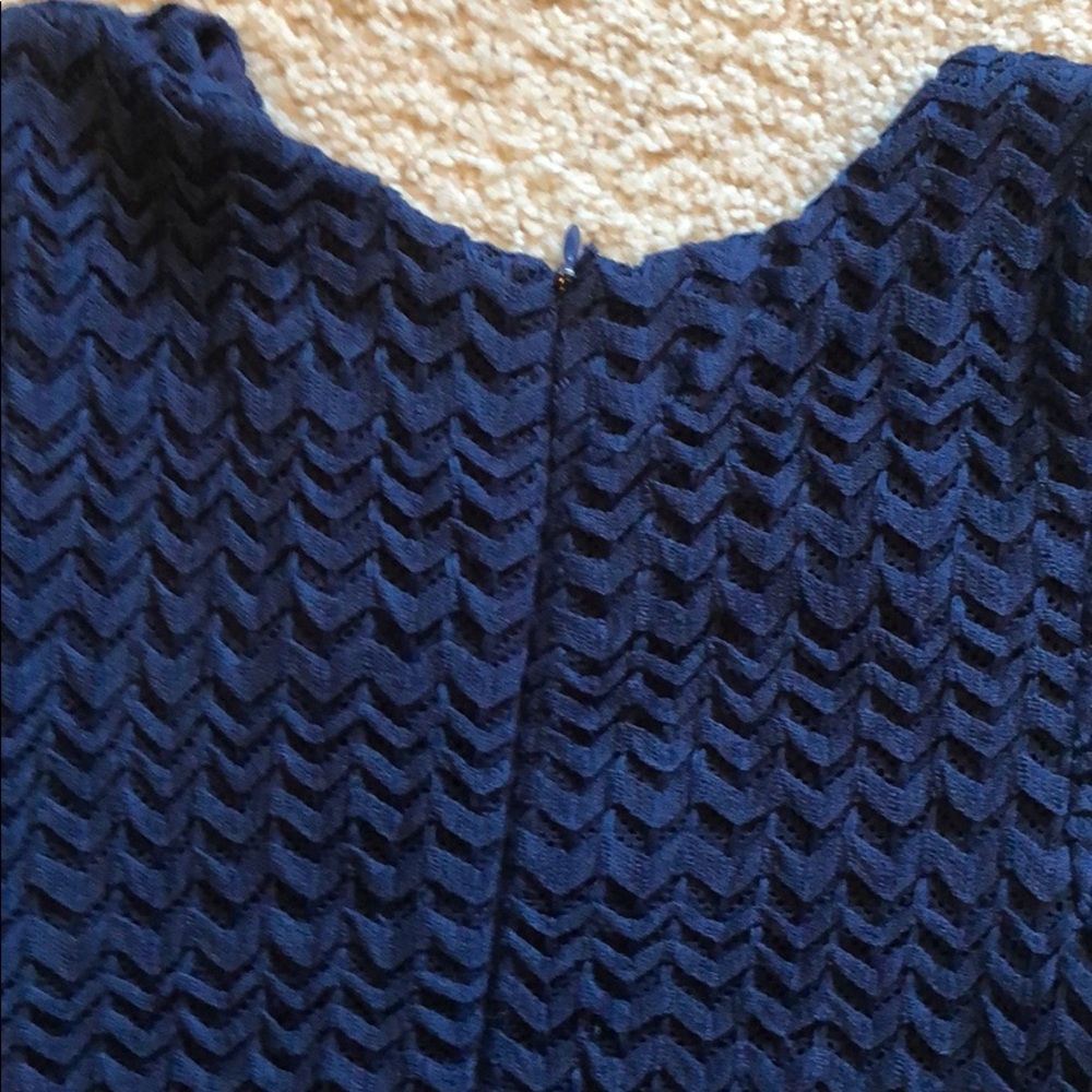 Aqua stretchy mod dress in navy medium - Picture 3 of 5